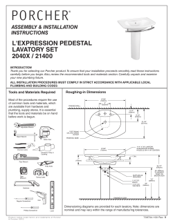 L`EXPRESSION PEDESTAL LAVATORY SET 2040X / 21400