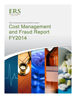 Cost Management and Fraud Report