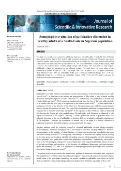 Sonographic evaluation of gallbladder dimension in healthy adults