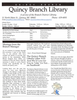 Summer 2013 - Branch District Library