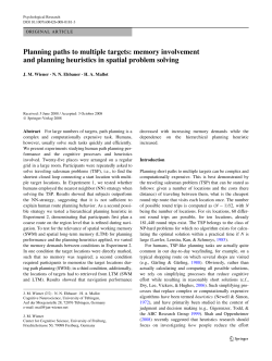 Planning paths to multiple targets: memory involvement and