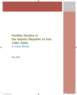 Fertility Decline in the Islamic Republic of Iran 1980&ndash;2006