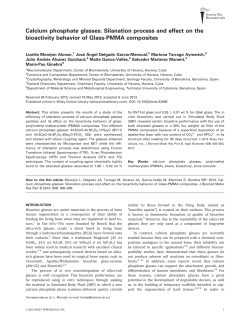 Calcium phosphate glasses: Silanation process and effect on the