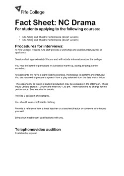 Fact Sheet: NC Drama