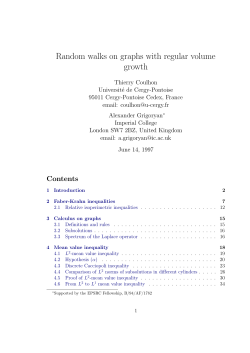 Random walks on graphs with regular volume growth