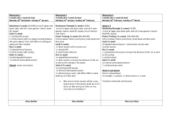 Mesocycle 1 4 weeks plus 1 week de load Monday 10th December