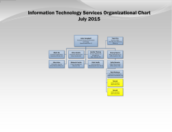 Information Technology Services Organizational Chart July 2015