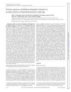 Exercise preserves endothelium-dependent relaxation in coronary