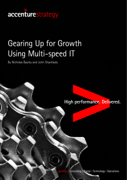 Gearing Up for Growth Using Multi-speed IT
