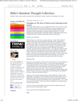 Ides of March - www.BahaiStudies.net