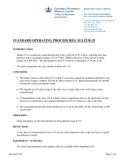 STANDARD OPERATING PROCEDURES: SULFUR-35