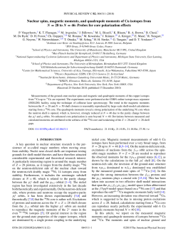 Nuclear spins, magnetic moments, and quadrupole moments of Cu