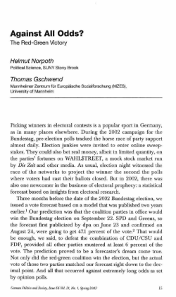 Against All Odds? - Universit&auml;t Mannheim