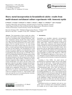 Heavy metal incorporation in foraminiferal calcite