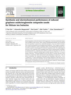 Synthesis and electrochemical performance of reduced graphene