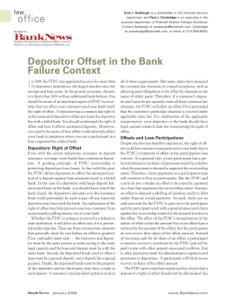 office Depositor Offset in the Bank Failure Context