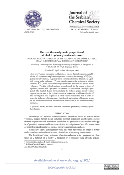 Derived thermodynamic properties of alcohol + cyclohexylamine