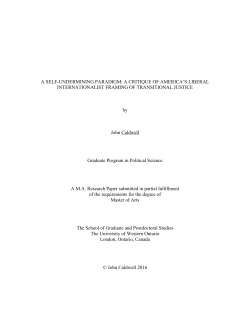 A SELF-UNDERMINING PARADIGM - Centre for Transitional Justice