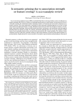 Is semantic priming due to association strength or feature overlap? A