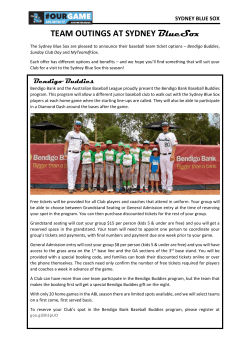 TEAM OUTINGS AT SYDNEY BlueSox