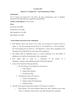 Asian Parliamentary Debate