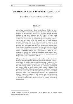 method in early international law