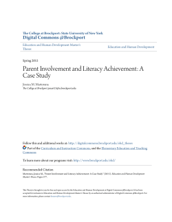 Parent Involvement and Literacy Achievement: A Case Study