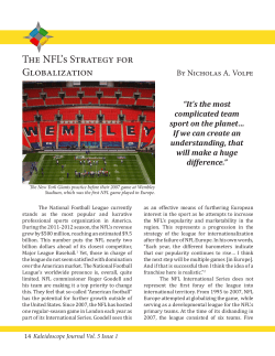 The NFL`s Strategy for Globalization