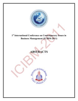 ABSTRACTS - University of Central Punjab