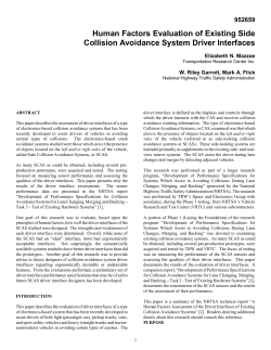 Human Factors Evaluation of Existing Side Collision Avoidance