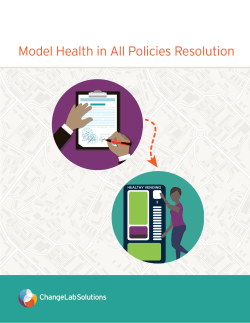 Model Health in All Policies Resolution