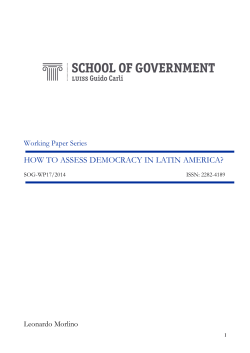 How to assess democracy in Latin America?