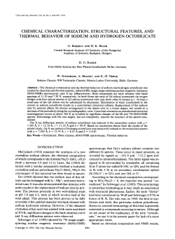 chemical characterization, structural features, and thermal behavior