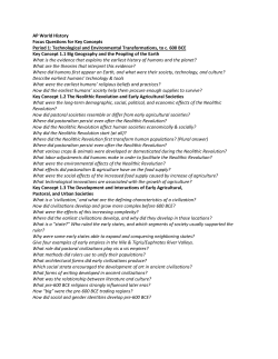 AP World History Focus Questions for Key Concepts Period 1