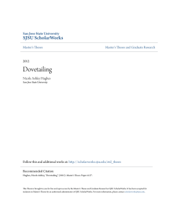 Dovetailing - SJSU ScholarWorks