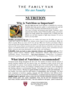 nutrition - The Family Van