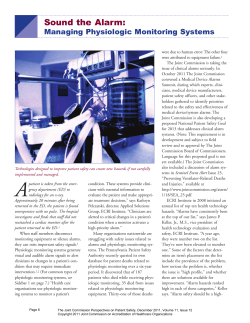 Sound the Alarm - Joint Commission