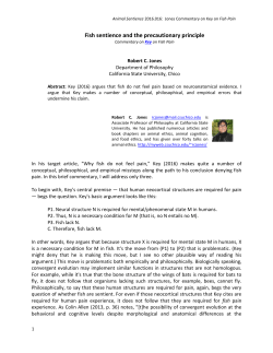 Fish sentience and the precautionary principle