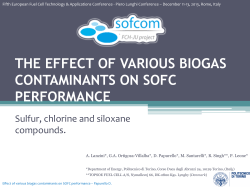 the effect of various biogas contaminants on sofc performance