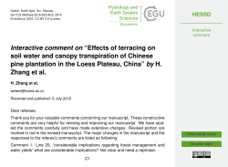 Effects of terracing on soil water and canopy transpiration of