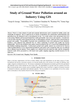 Study of Ground Water Pollution around an Industry Using GIS