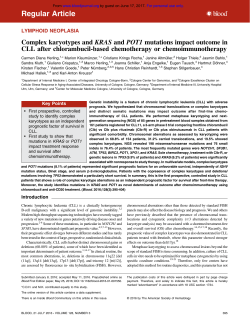 Complex karyotypes and KRAS and POT1 mutations