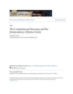 The Constitutional Structure and the Jurisprudence of Justice Scalia
