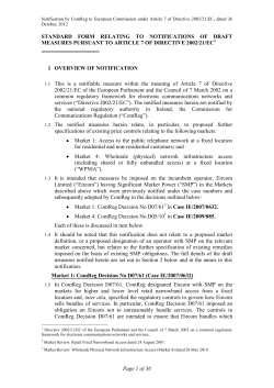 Page 1 of 36 STANDARD FORM RELATING TO NOTIFICATIONS