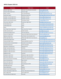 2015-16 NJFEA chapter list - Center for Future Educators