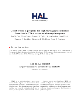 a program for high-throughput mutation detection in DNA sequence