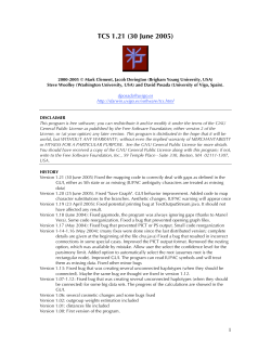 TCS 1.21 (30 June 2005)