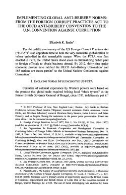 Implementing Global anti-Bribery Norms