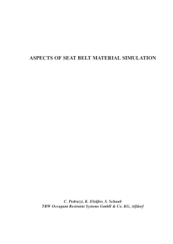 aspects of seat belt material simulation