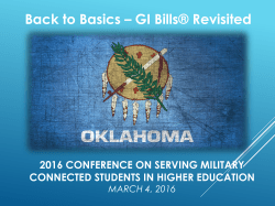 Back to Basics -- GI Bills Revisited